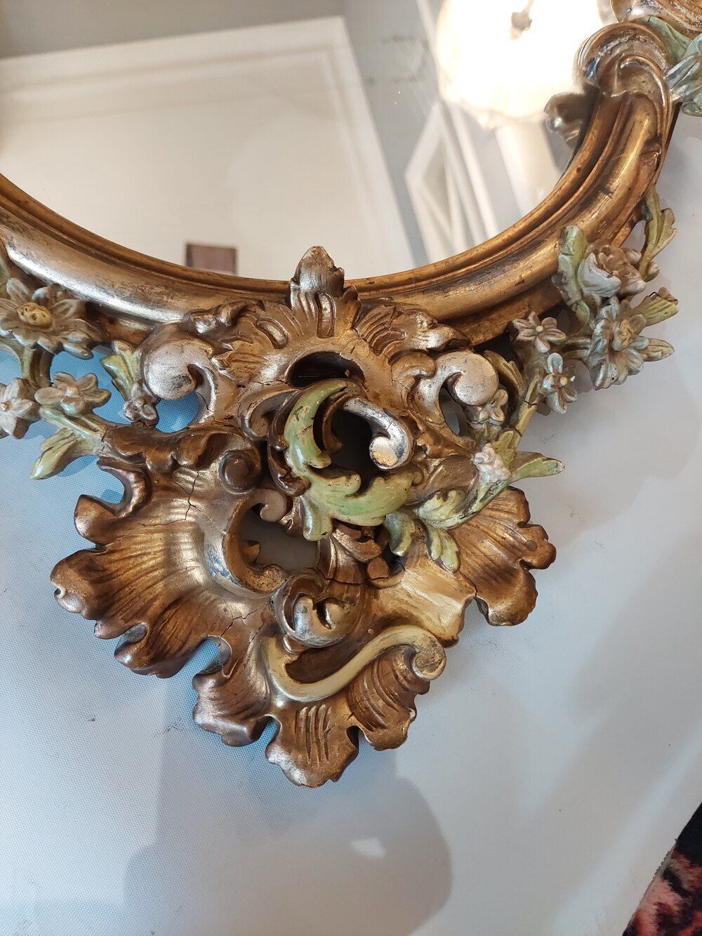 Early 20th C Italiante Giltwood And Gesso Mirror photo 2250.0