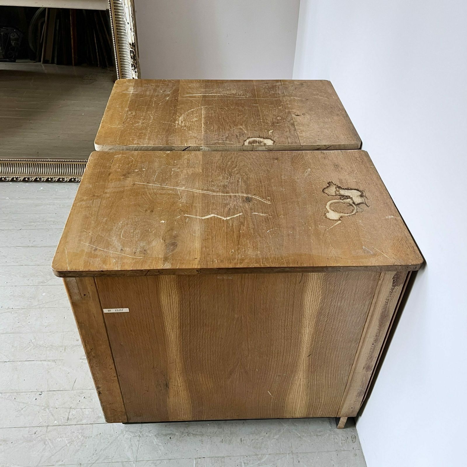 Large Industrial Mid Century Oak Drawers photo for sale