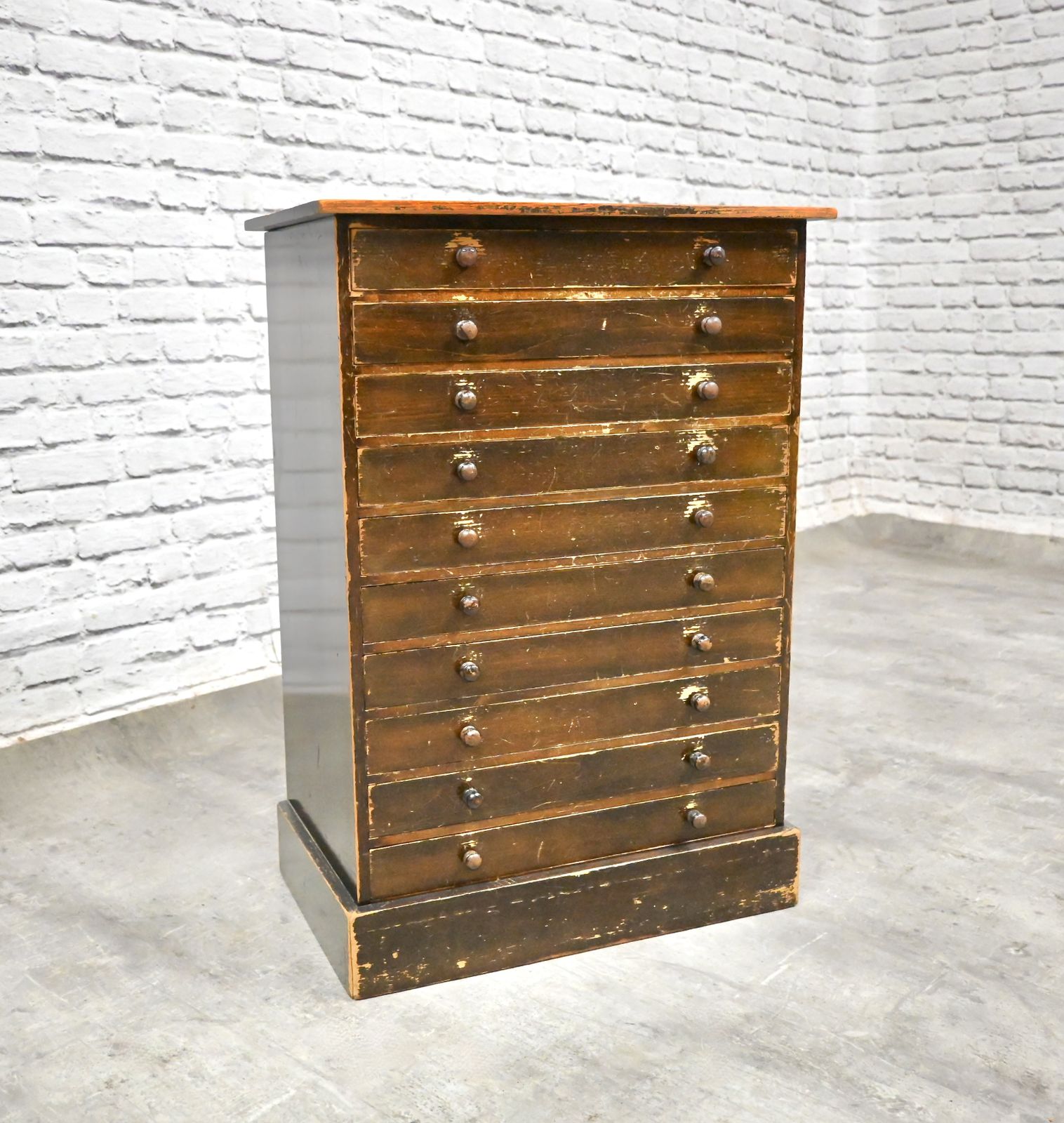 Antique 10 Drawer Collector's Chest photo for sale