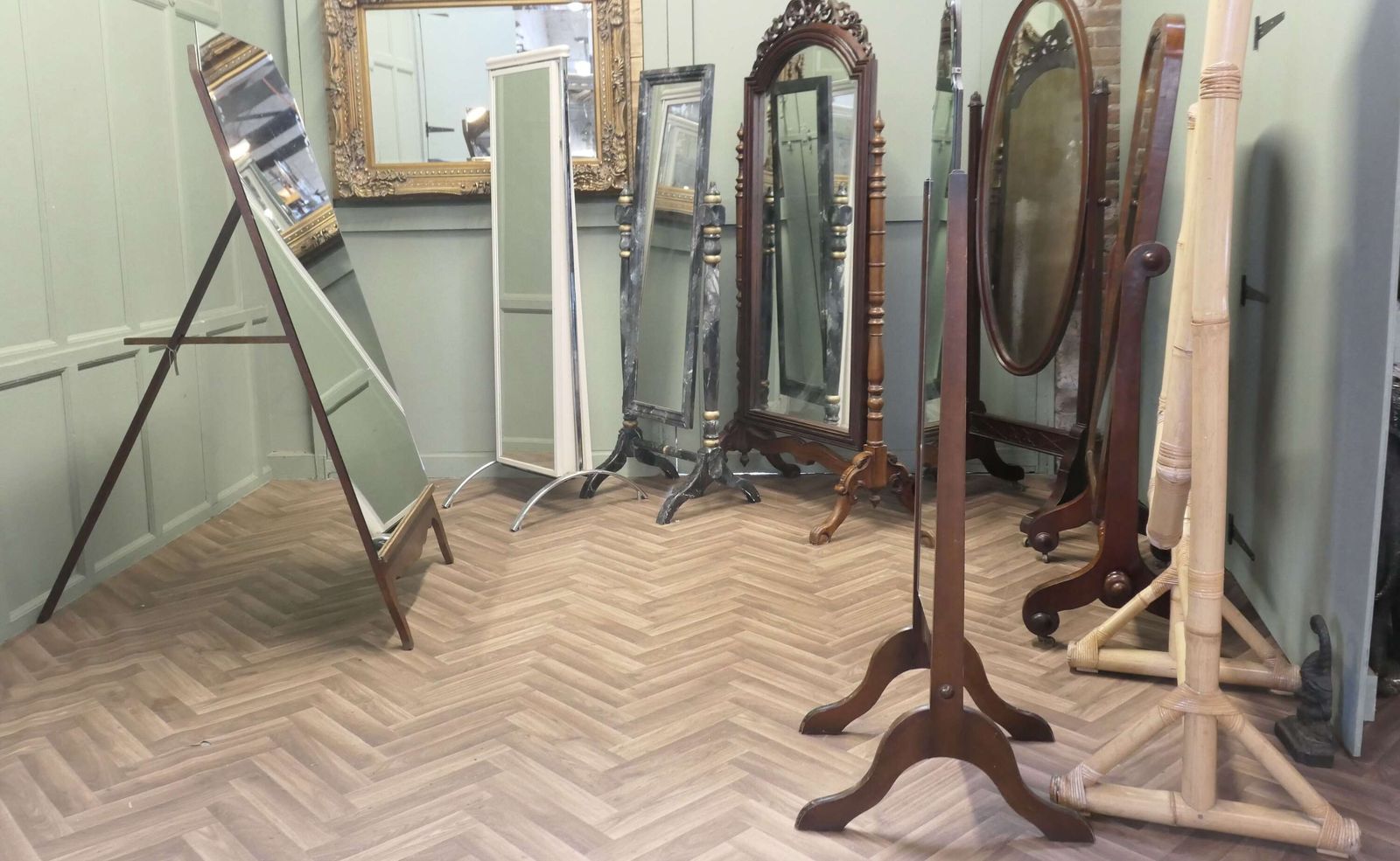 Art Deco Cheval Dressing Mirror From A Gents Outfitters photo buy