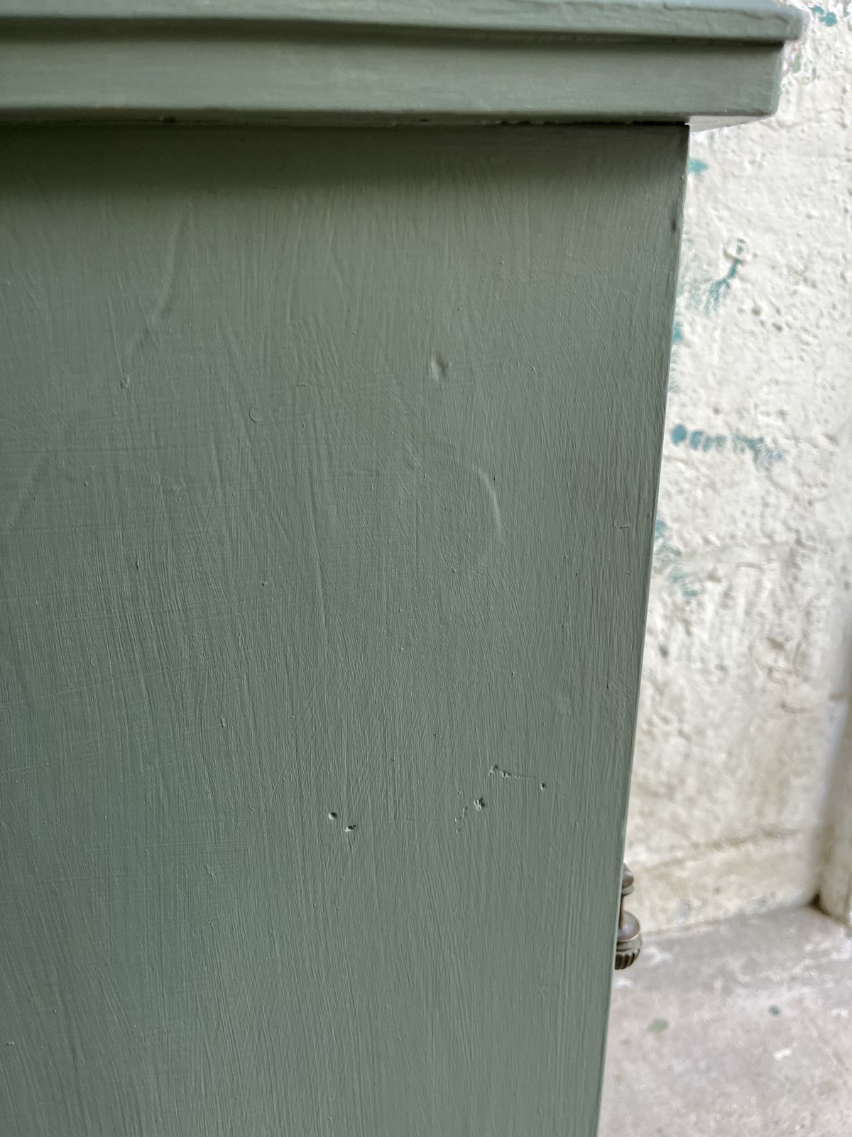 Victorian Green Painted Bedside Pot Cupboard photo Furniture