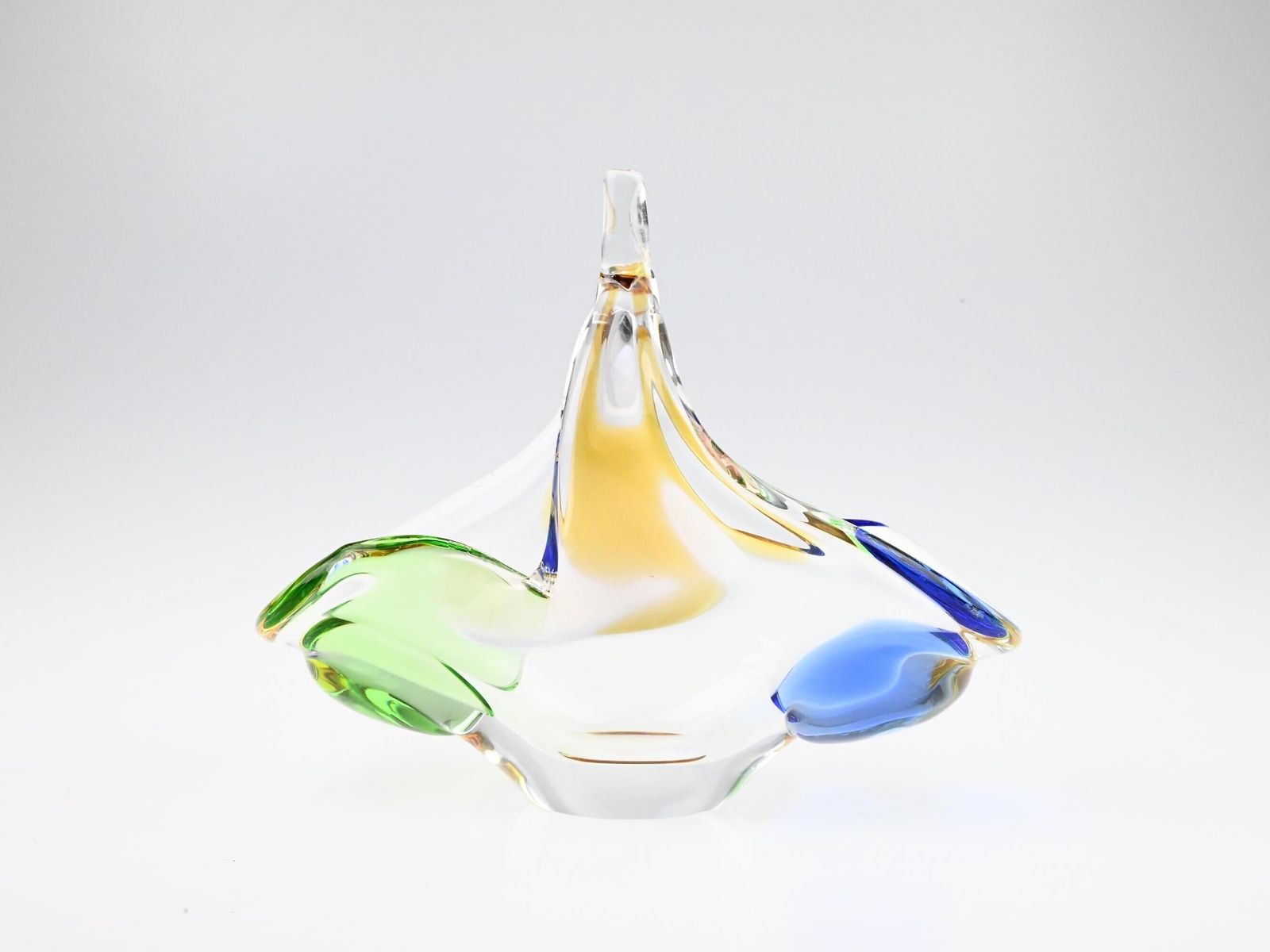 Frantisek Zemek Mstisov Glass Basket, Art Glass, Czech Glass, Vintage Glass, Vintage Glass Basket, Glass Baskets, Handmade Glass, Vintage