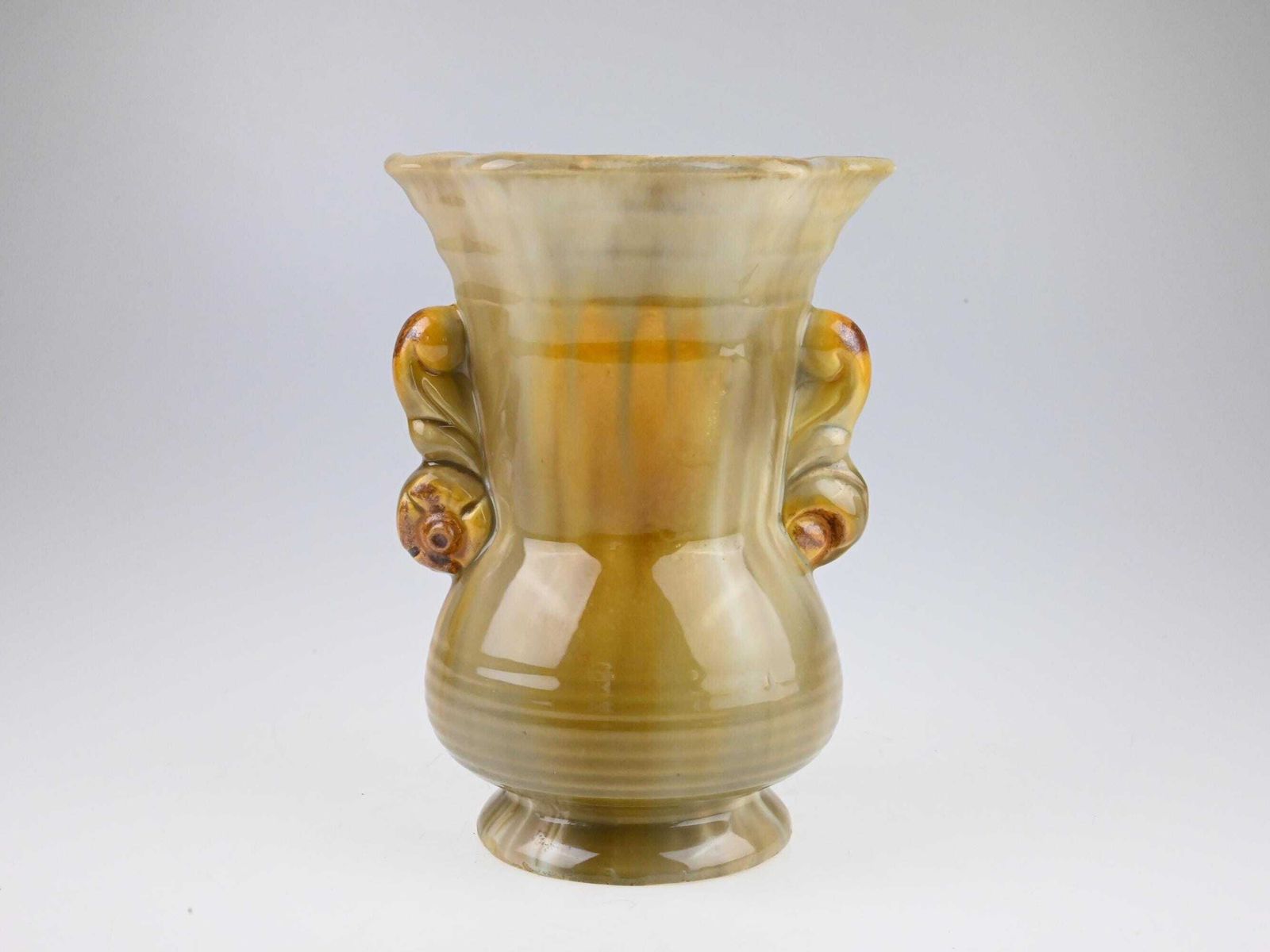 Antique German Art Deco Ceramic Vase, German Pottery, Ceramic Flower Vase, Brown Ceramic Vase, Ceramic Vase, Art Deco Vase, Old Vase