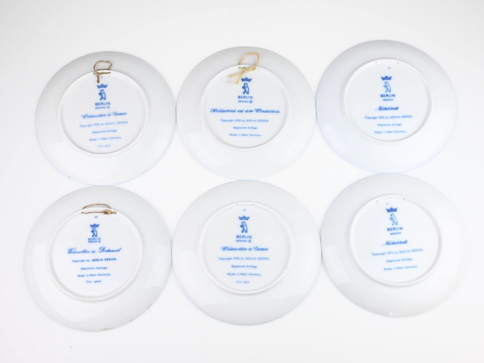 Vintage Berlin Design Christmas Plates Set, German City Winter Scenes, Set Of Ceramic Plates, Berlin Design, Pottery Plates, Vintage Plates photo furniture