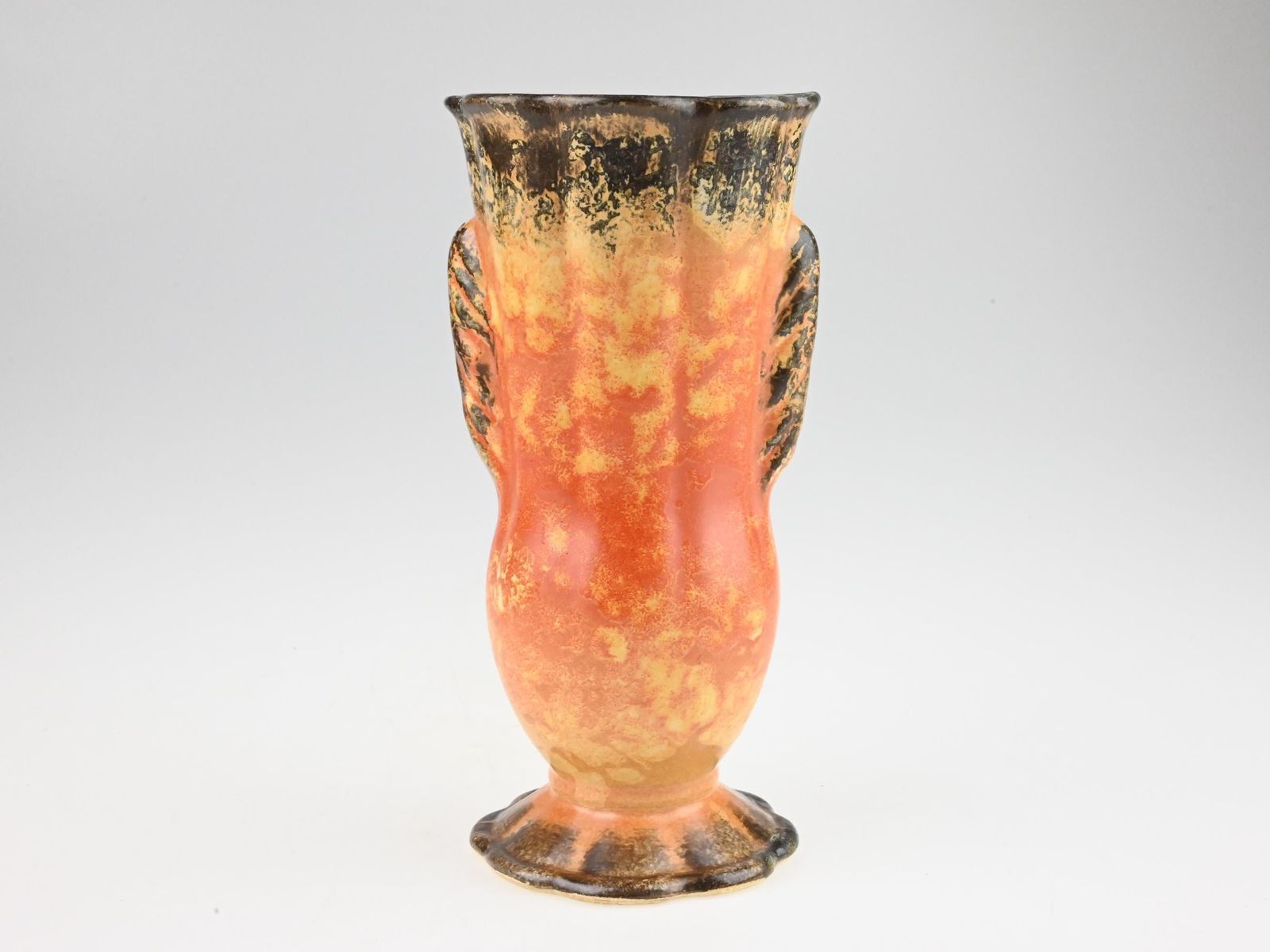 Antique German Art Deco Ceramic Vase, German Pottery, Ceramic Flower Vase, Colorful Ceramic Vase, Ceramic Vase, Art Deco Vase, Old Vase