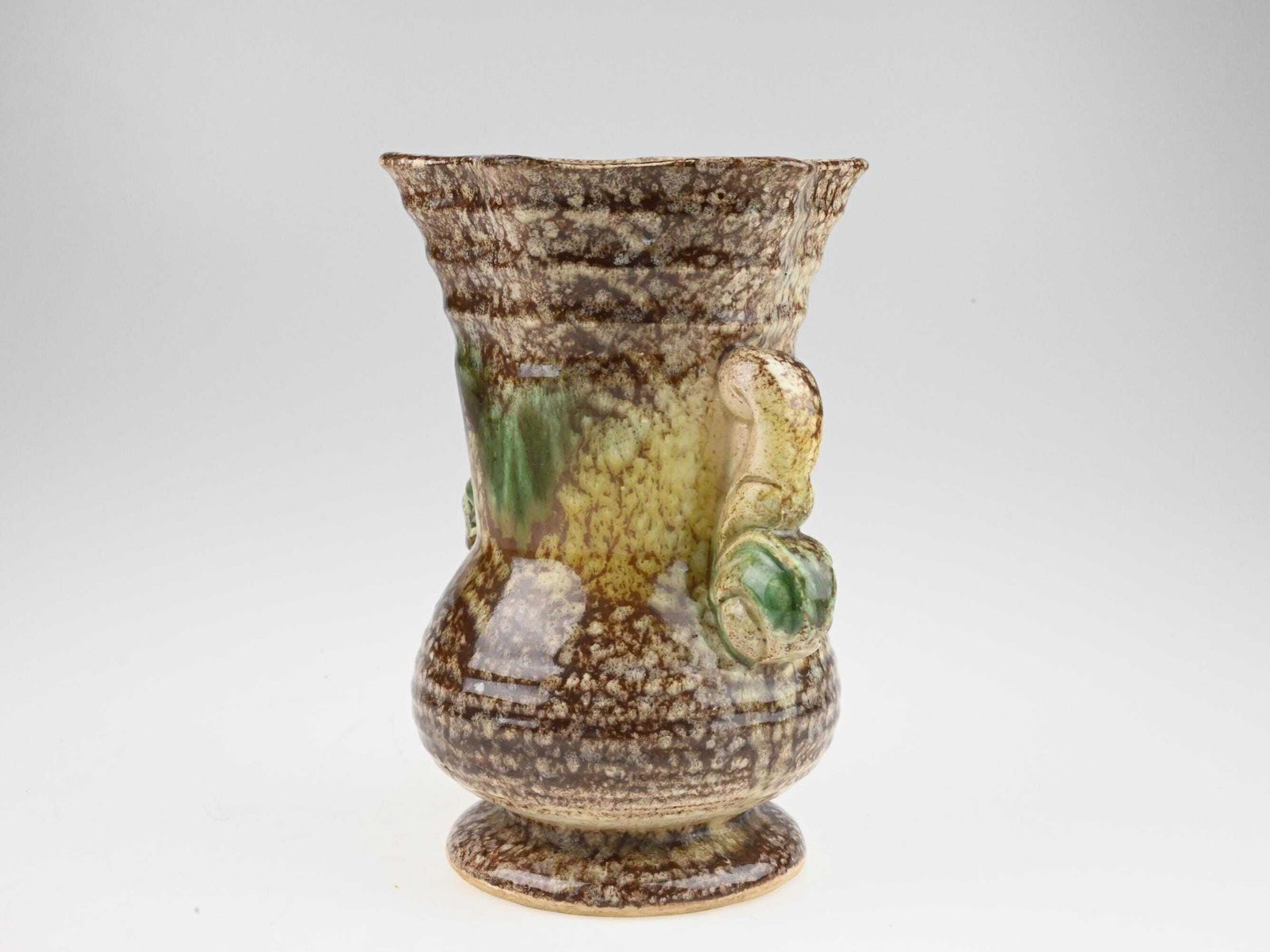 Antique German Art Deco Ceramic Vase, German Pottery, Ceramic Flower Vase, Brown Ceramic Vase, Ceramic Vase, Art Deco Vase, Old Vase photo furniture
