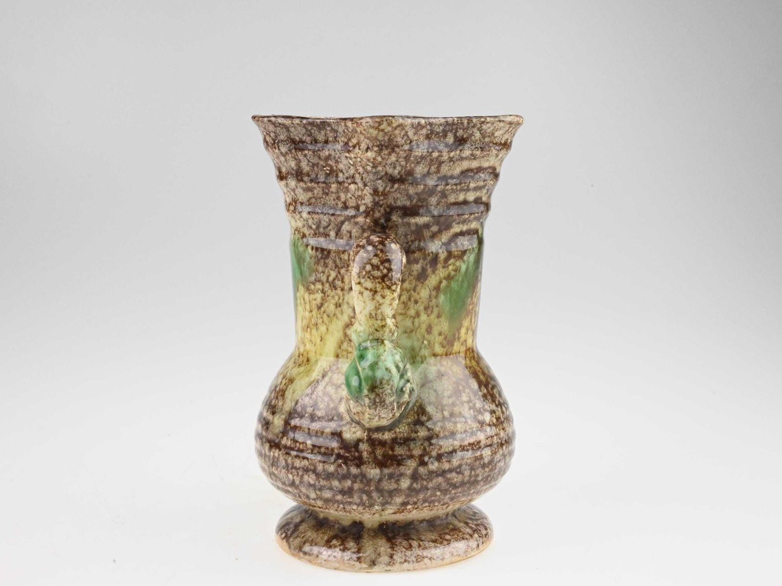 Antique German Art Deco Ceramic Vase, German Pottery, Ceramic Flower Vase, Brown Ceramic Vase, Ceramic Vase, Art Deco Vase, Old Vase photo buy