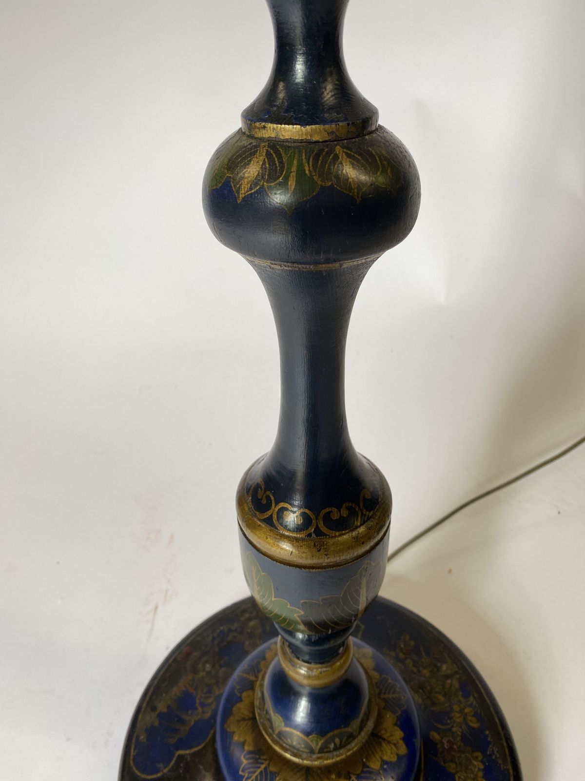 Chinoiserie Decorated Standard Lamp Circa 1930s photo vintage