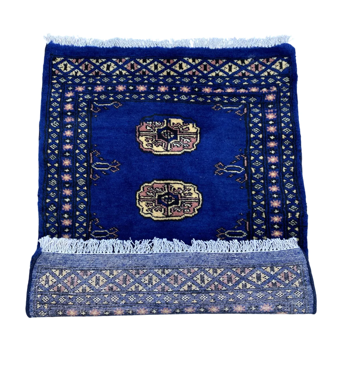 Small Navy Blue Oriental Bokhara Rug photo buy