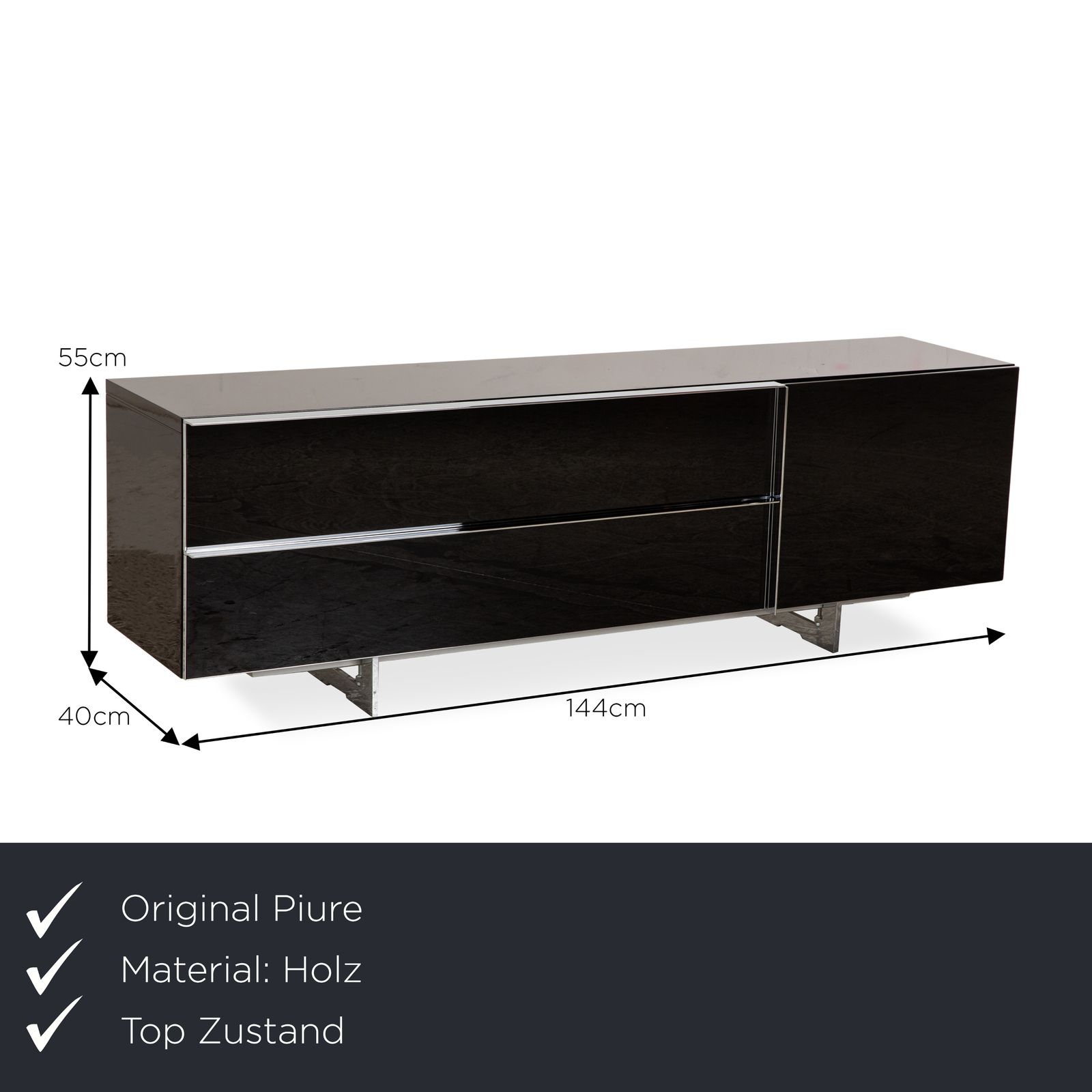 Buffet Piure Nex en bois noir photo furniture