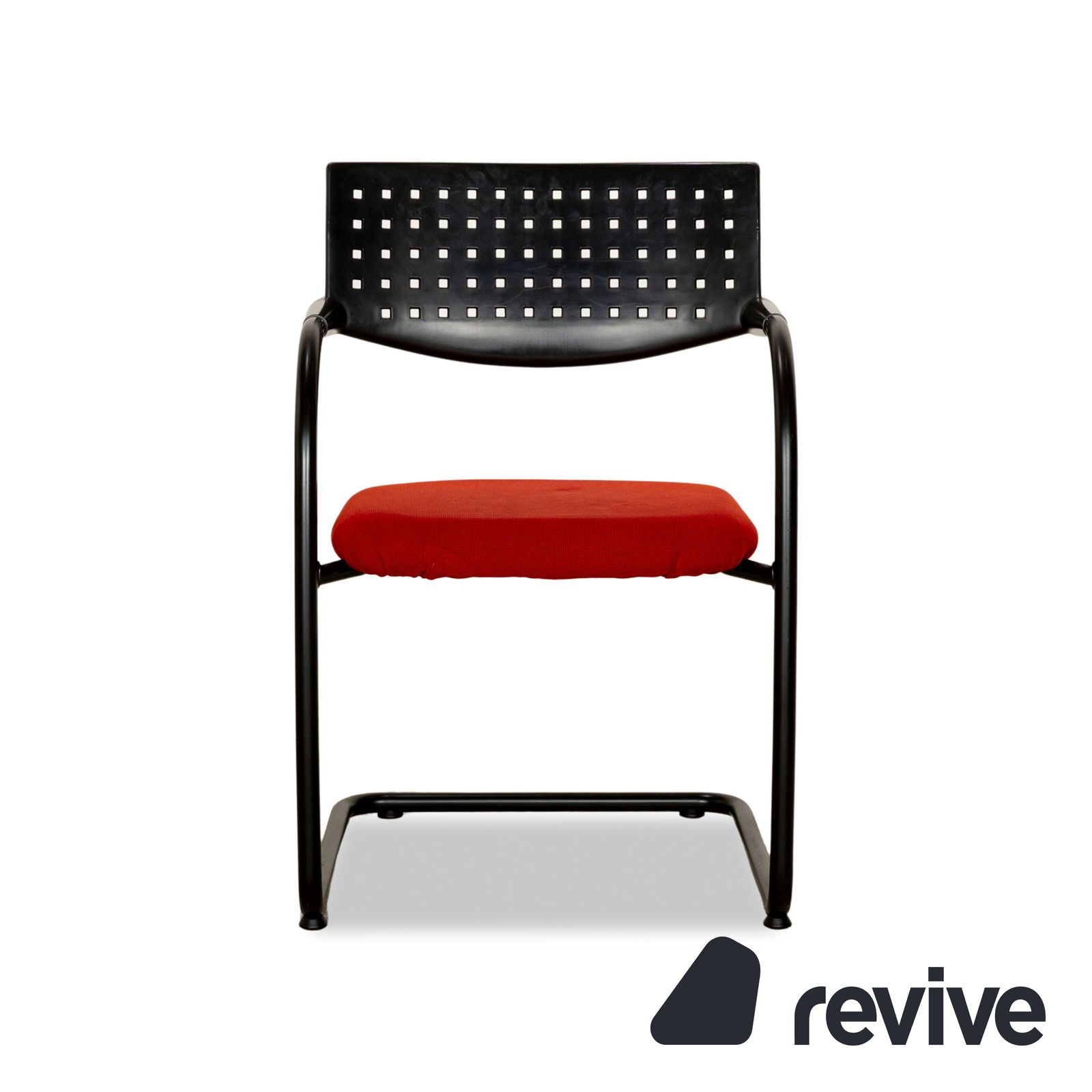 photo for sale Lot de 6 chaises Vitra Visavis en tissu, rouge et noir