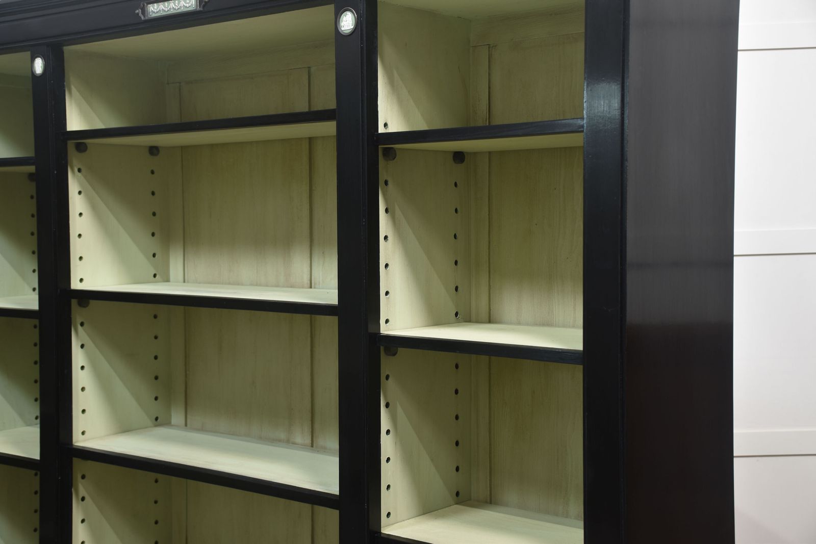 Pair Of Ebonised Wedgwood Open Bookcases photo 9534.0