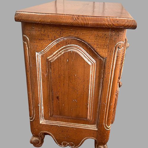 Pair Of Mid Century Spanish Carved Pine Bedside Chests photo for sale