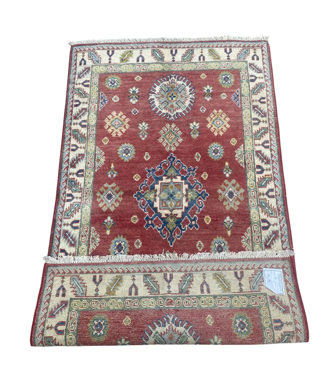 Red Oriental Kazak 3x5 Area Living Room Bedroom Rug photo vintage