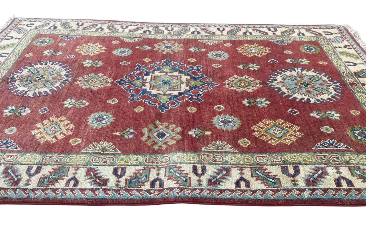 photo for sale Red Oriental Kazak 3x5 Area Living Room Bedroom Rug