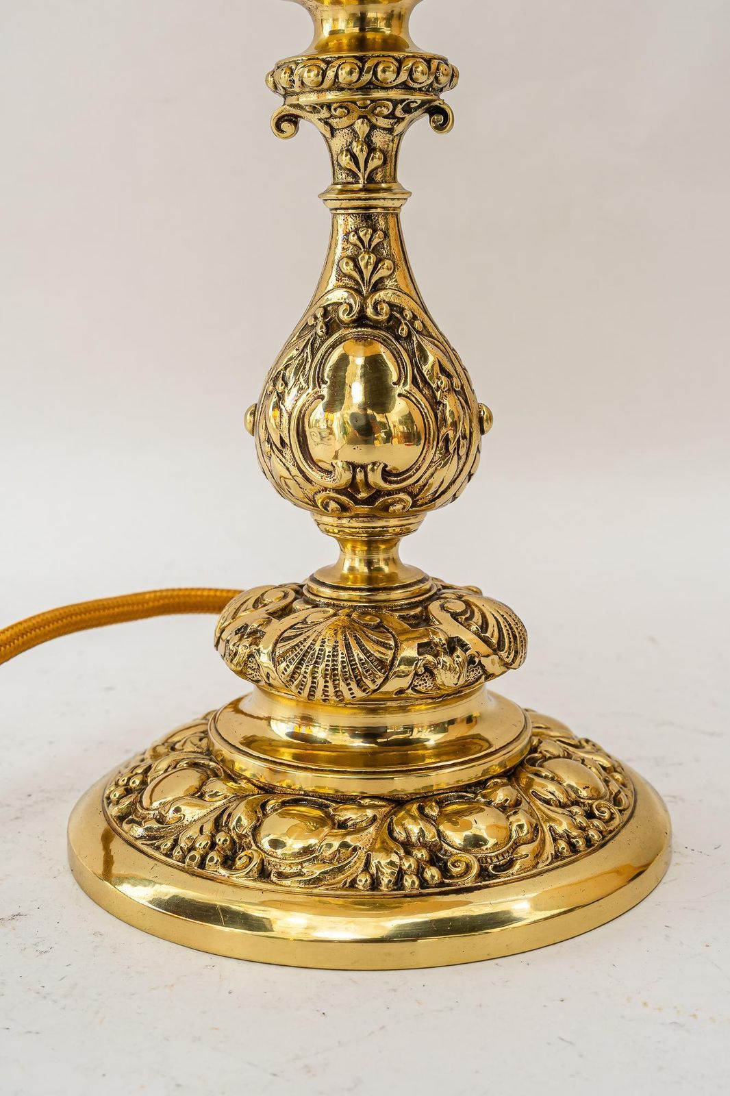 Historistic Table Lamp With Original Cut Glass Shade Vienna Around 1890s photo 345.0