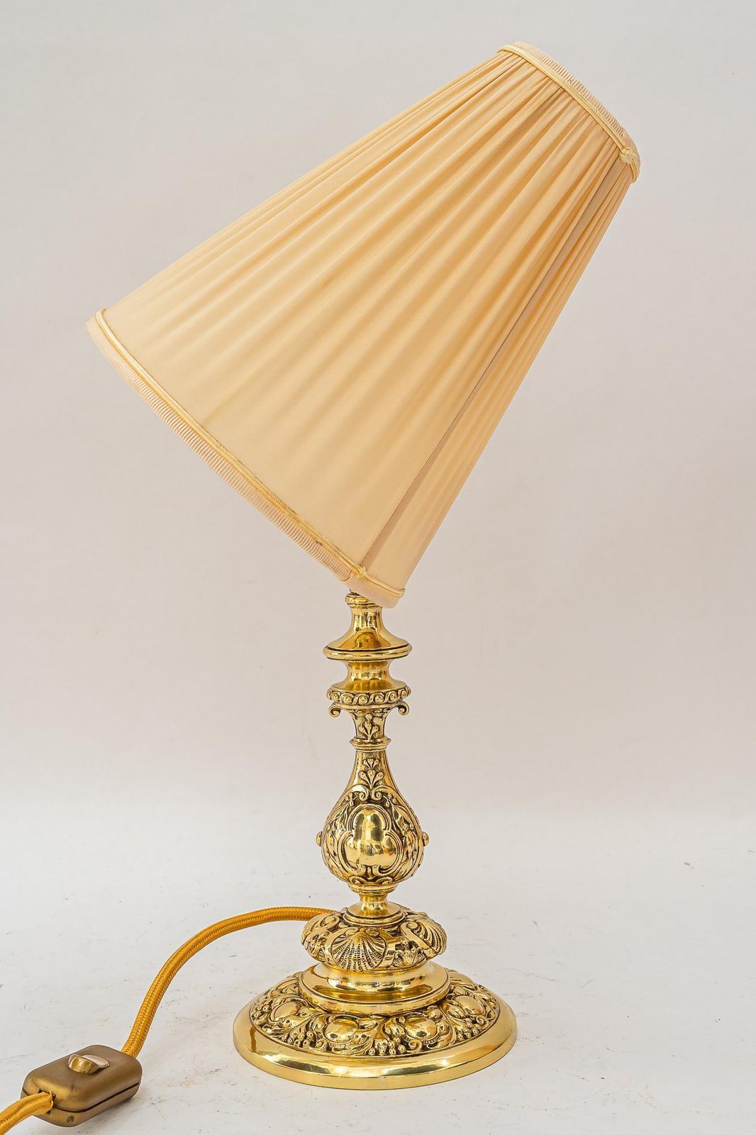 Historistic Table Lamp With Original Cut Glass Shade Vienna Around 1890s photo buy
