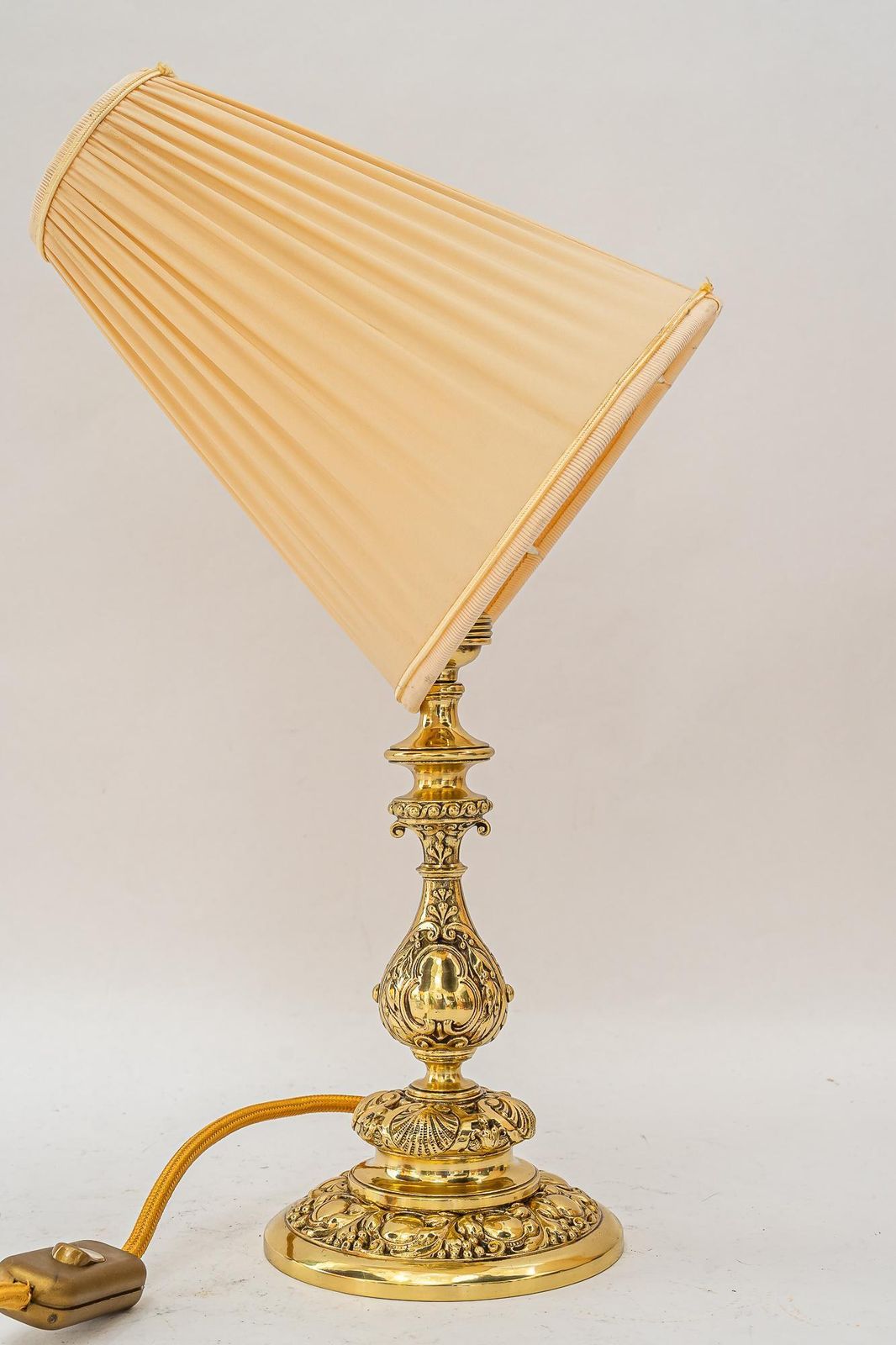 Historistic Table Lamp With Original Cut Glass Shade Vienna Around 1890s photo vintage