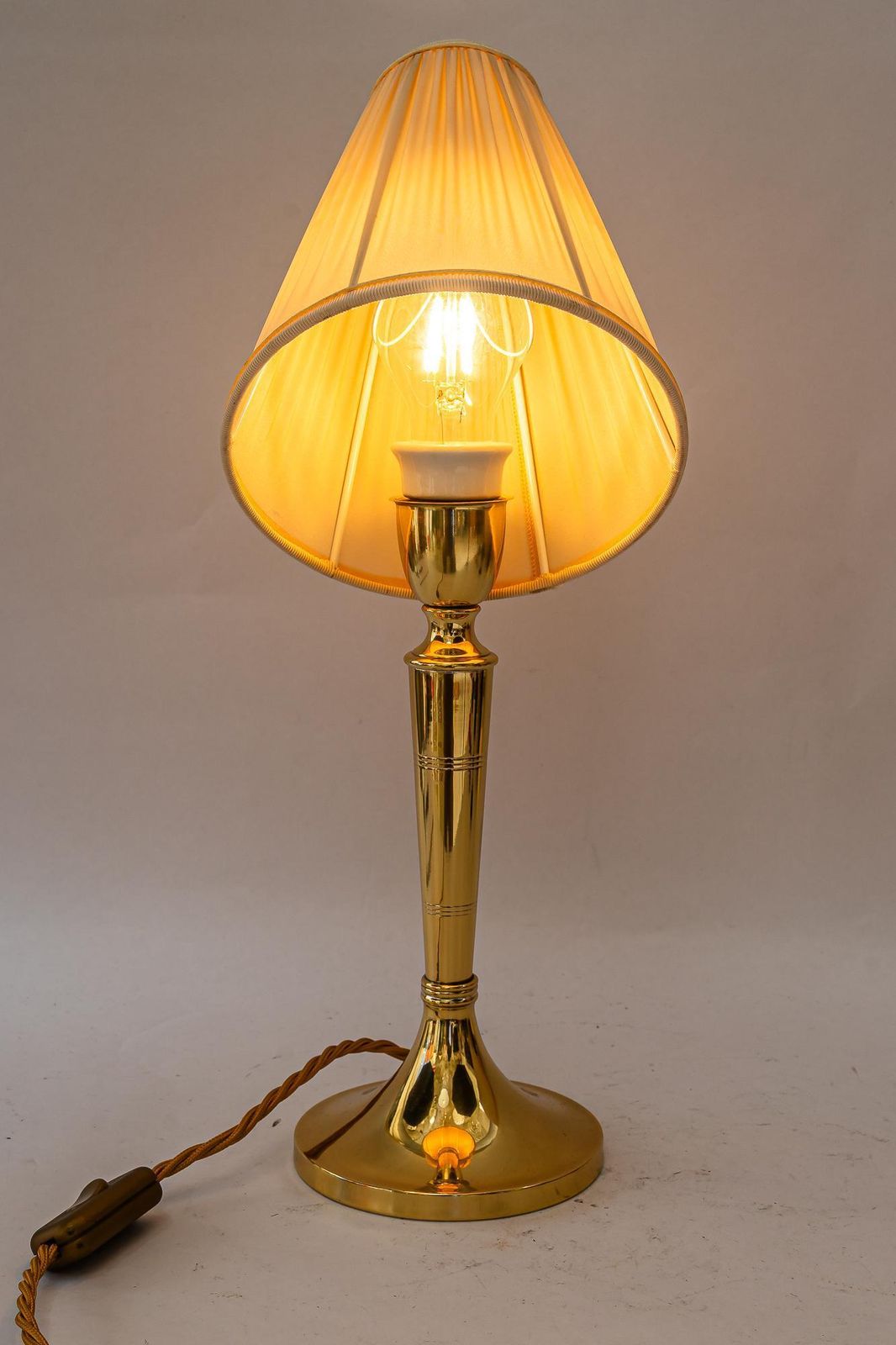 photo buy Art Deco Table Lamp With Fabric Shade Vienna Around 1920s