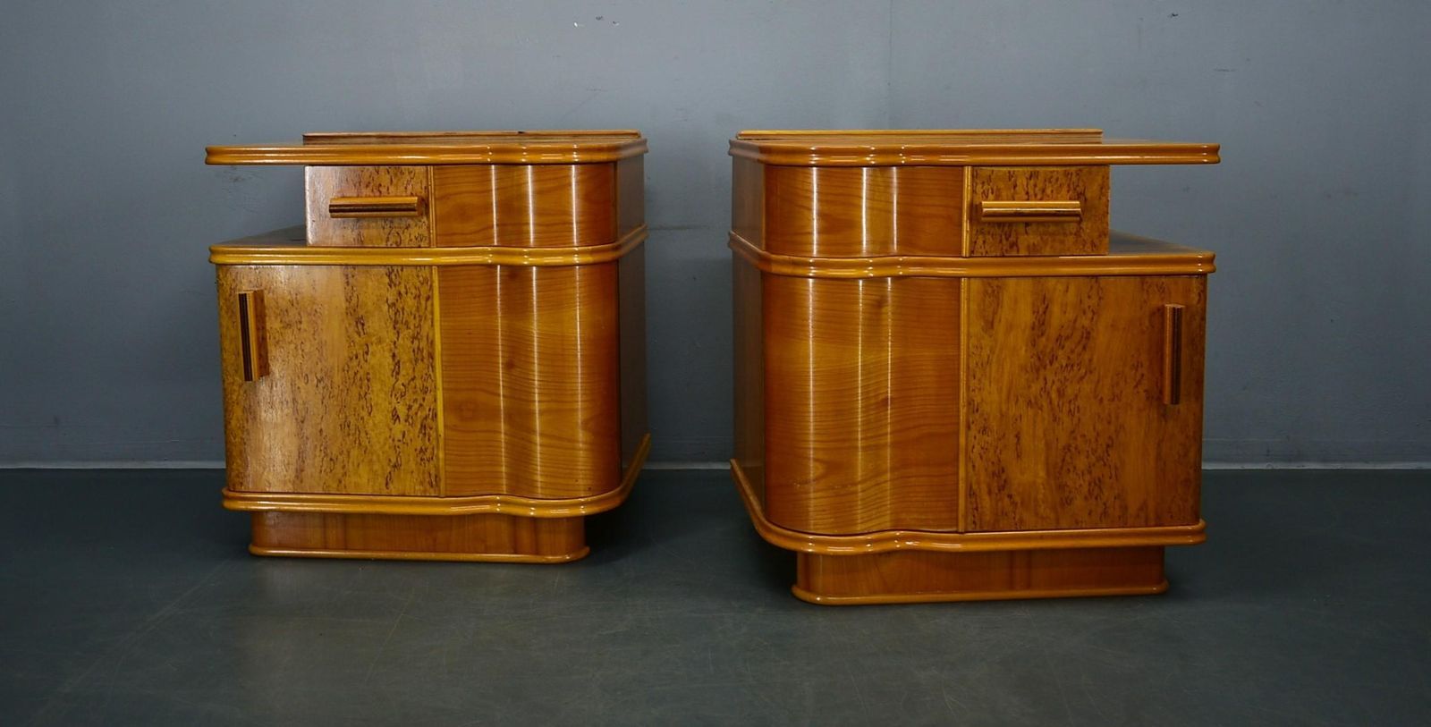 1939s Pair Of Art Deco Bedside Tables, Czechoslovakia photo furniture