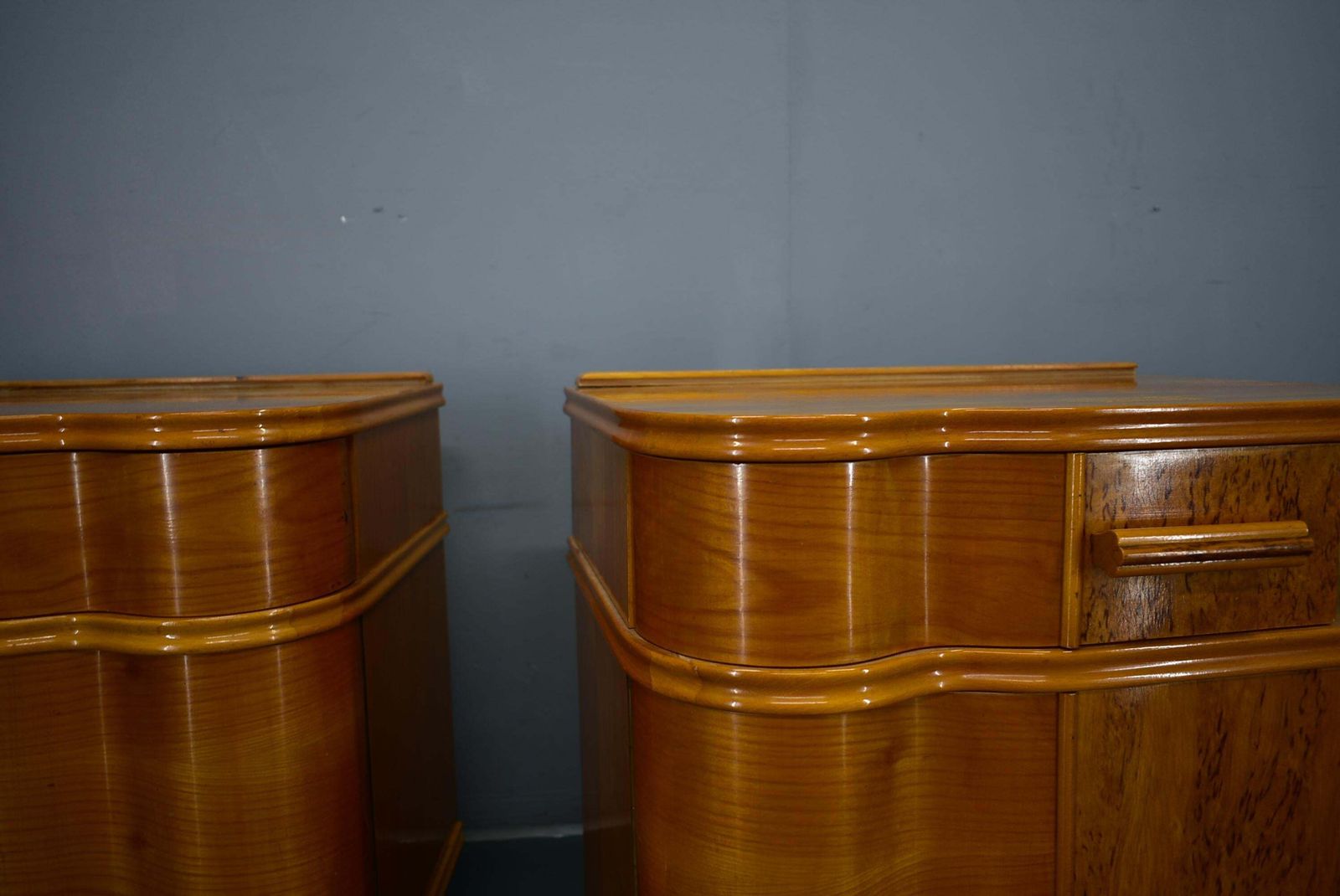 1939s Pair Of Art Deco Bedside Tables, Czechoslovakia photo 1114.0