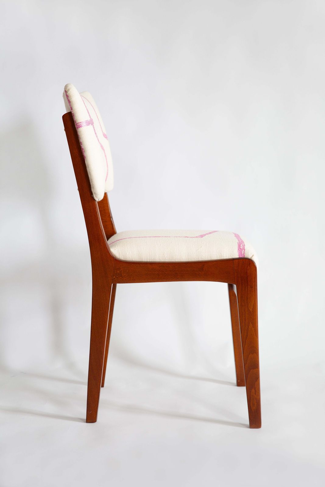 Eight Mid Century Chairs, Promenade Kafkaïenne Jacquard, By Halas, Poland, 1960s photo Furniture