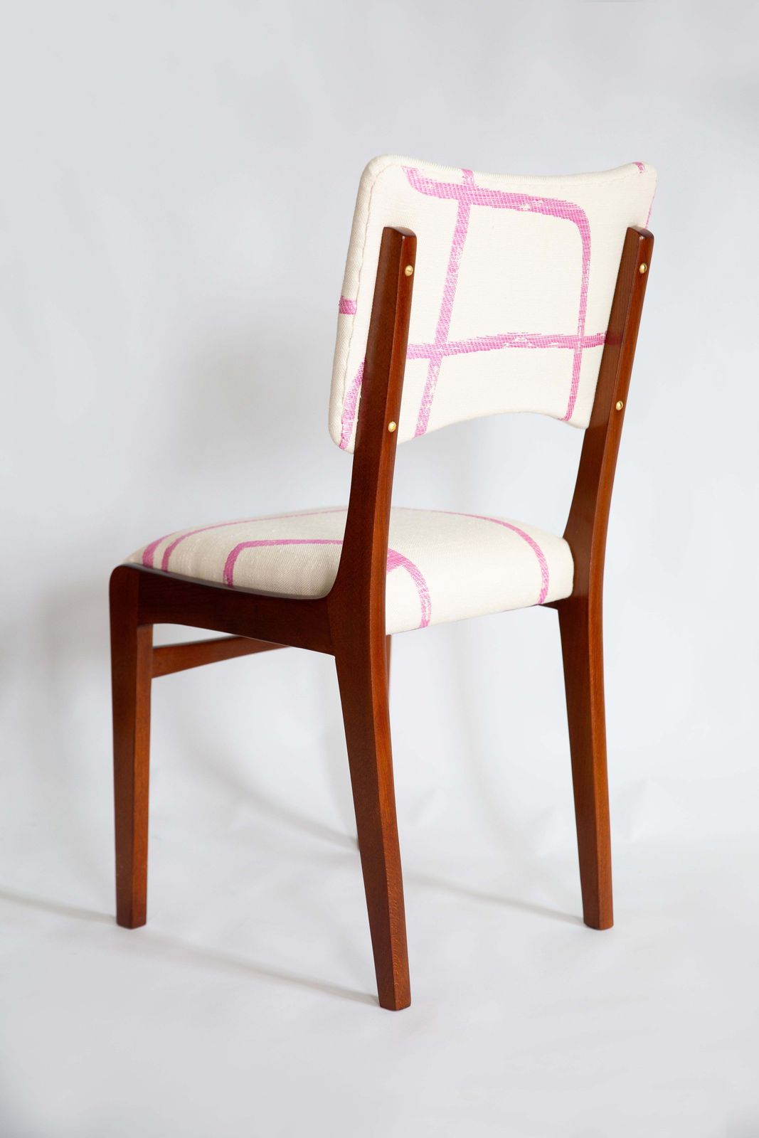Eight Mid Century Chairs, Promenade Kafkaïenne Jacquard, By Halas, Poland, 1960s photo buy