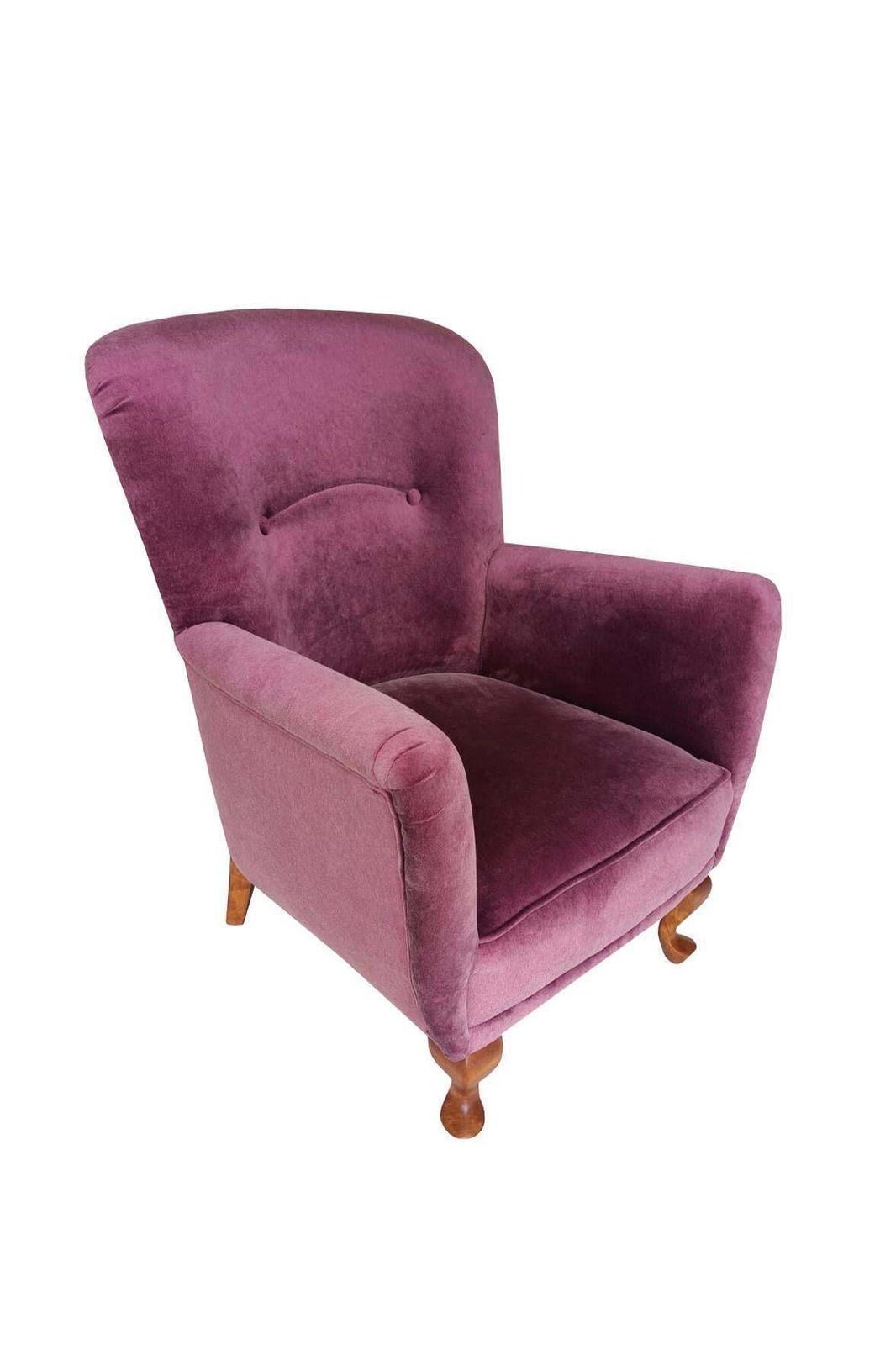 Vintage Burgundy Big Armchair, Europe, 1960s photo furniture