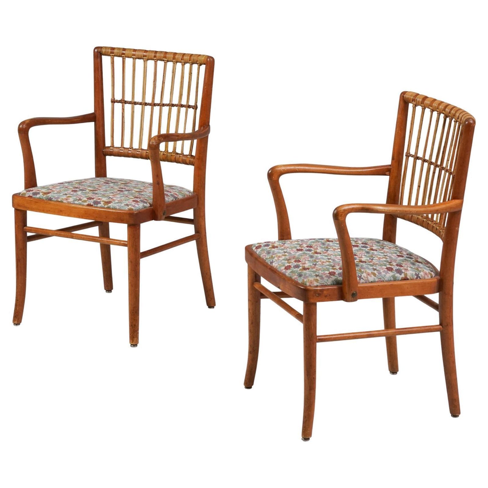 Pair Of Armchairs In Style Of Josef Franck, Finland, 1940s