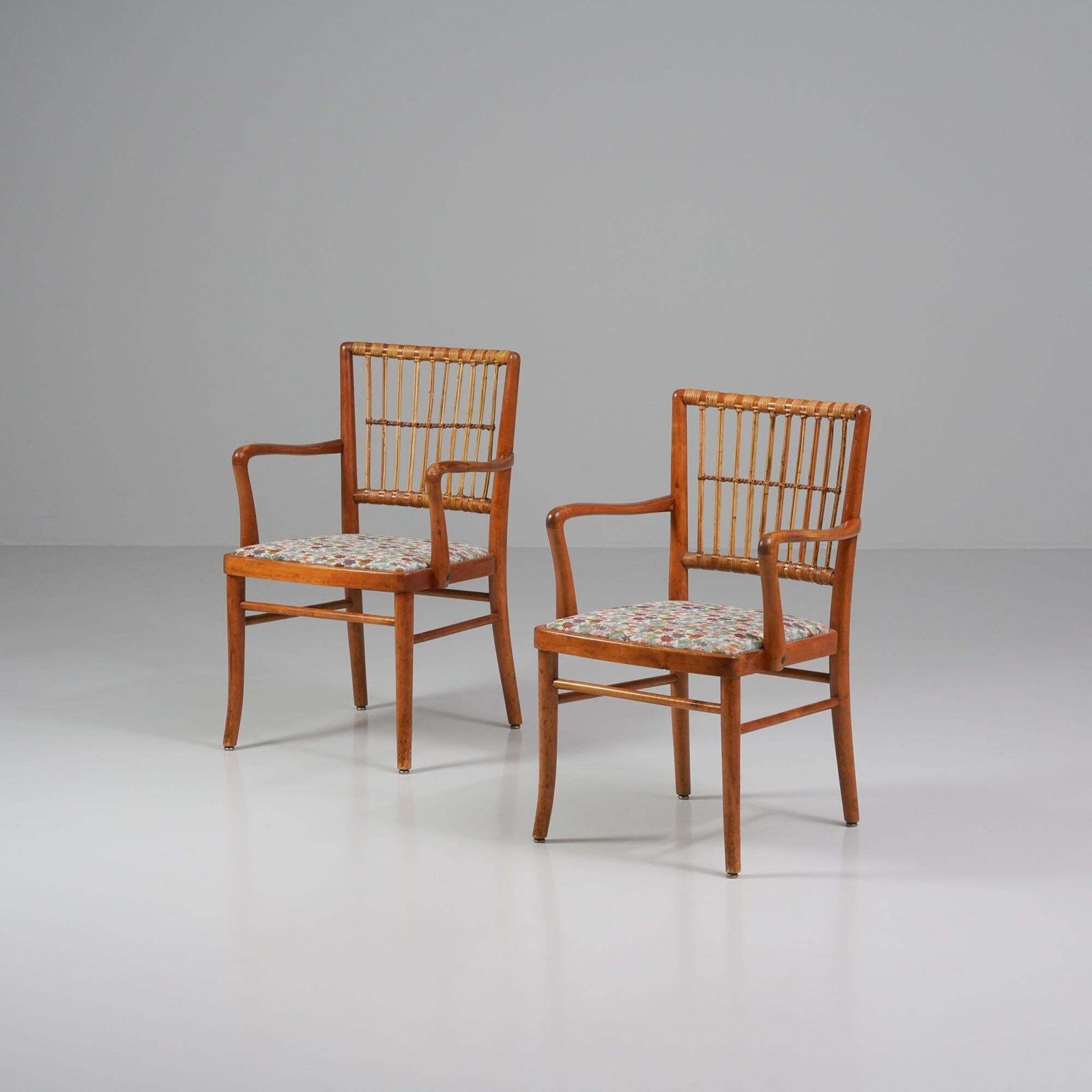 Pair Of Armchairs In Style Of Josef Franck, Finland, 1940s photo furniture