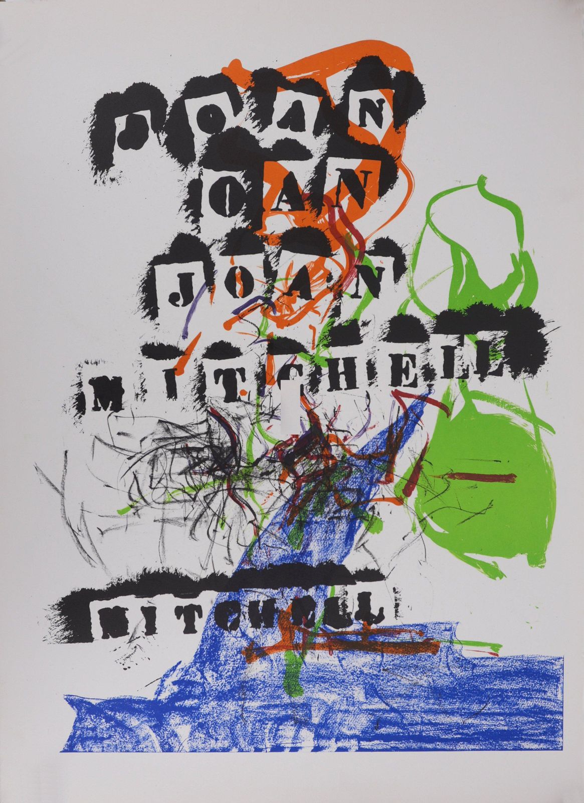 Joan Mitchellabstract Tree And Stamps   Original Lithograh (Fournier 1969)1969