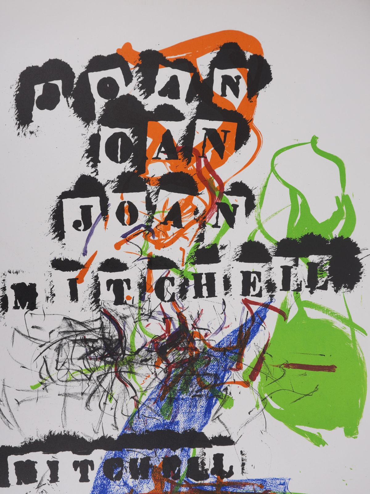 Joan Mitchellabstract Tree And Stamps   Original Lithograh (Fournier 1969)1969 photo for sale