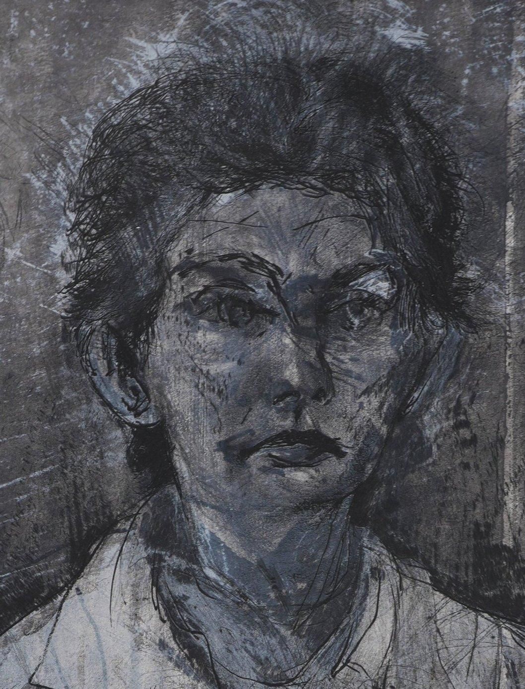 Jim Dinenancy Outside In July Xxii (Ten Layers Of Grey)   Original Handsigned Etching1981 photo buy