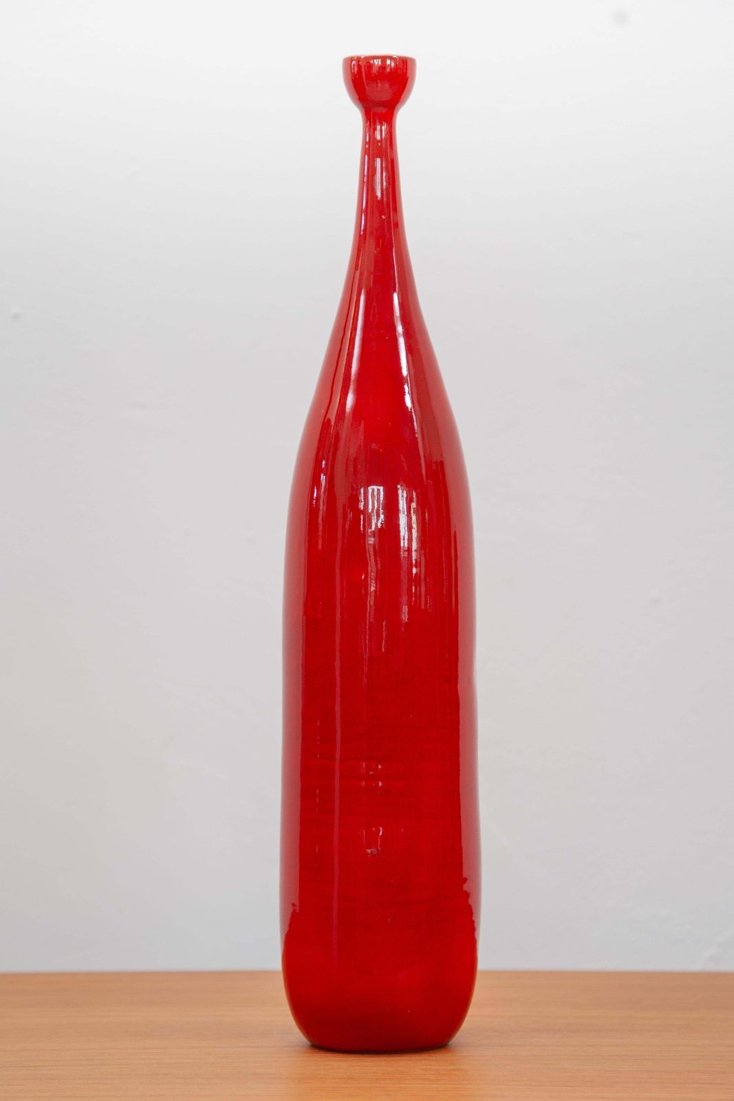Red Glazed Ceramic Vase Designed By Amphora, Belgium photo furniture