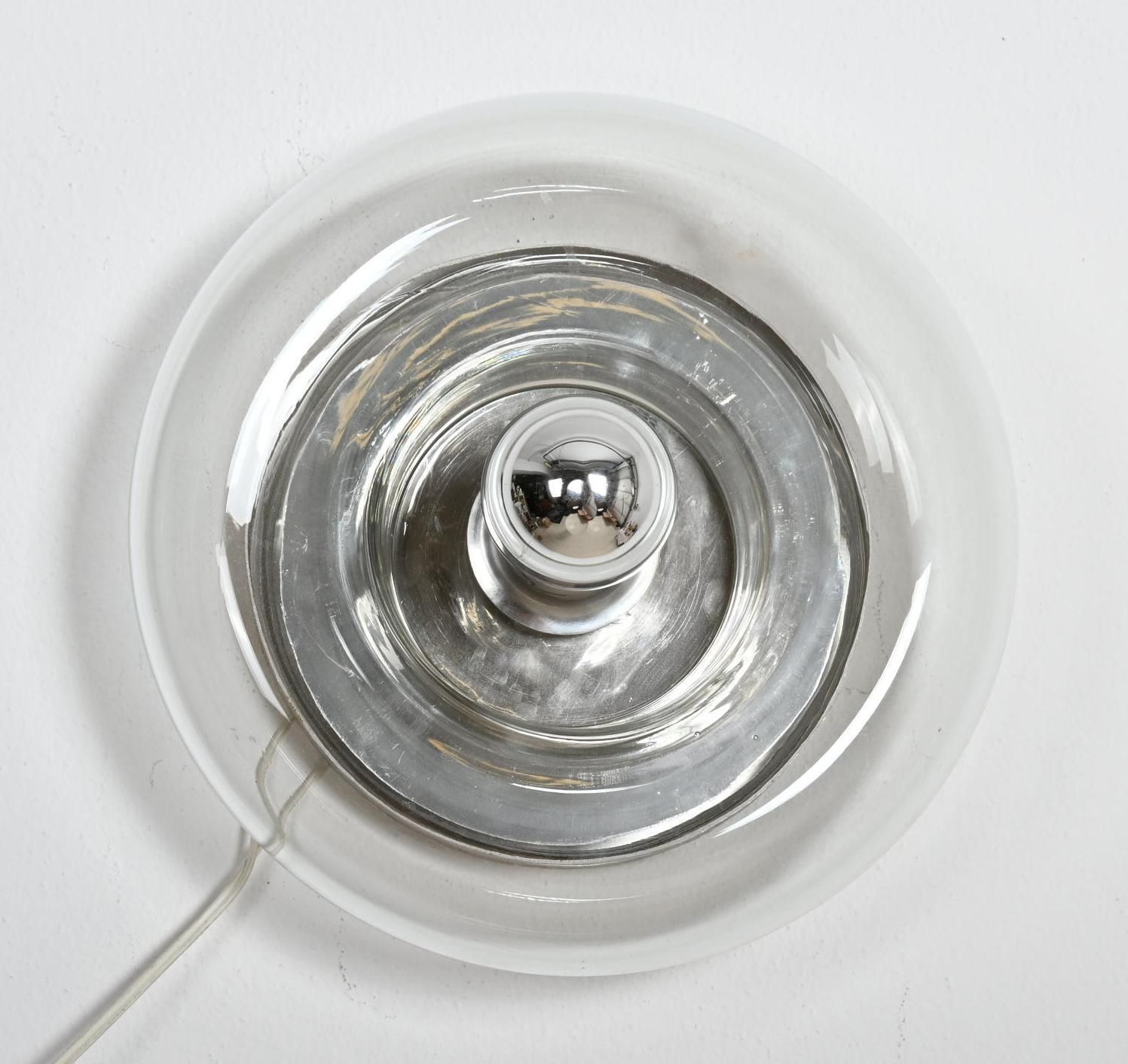 735.0 Mid Century Doria Handblown Flush Mounts Or Wall Lamps photo