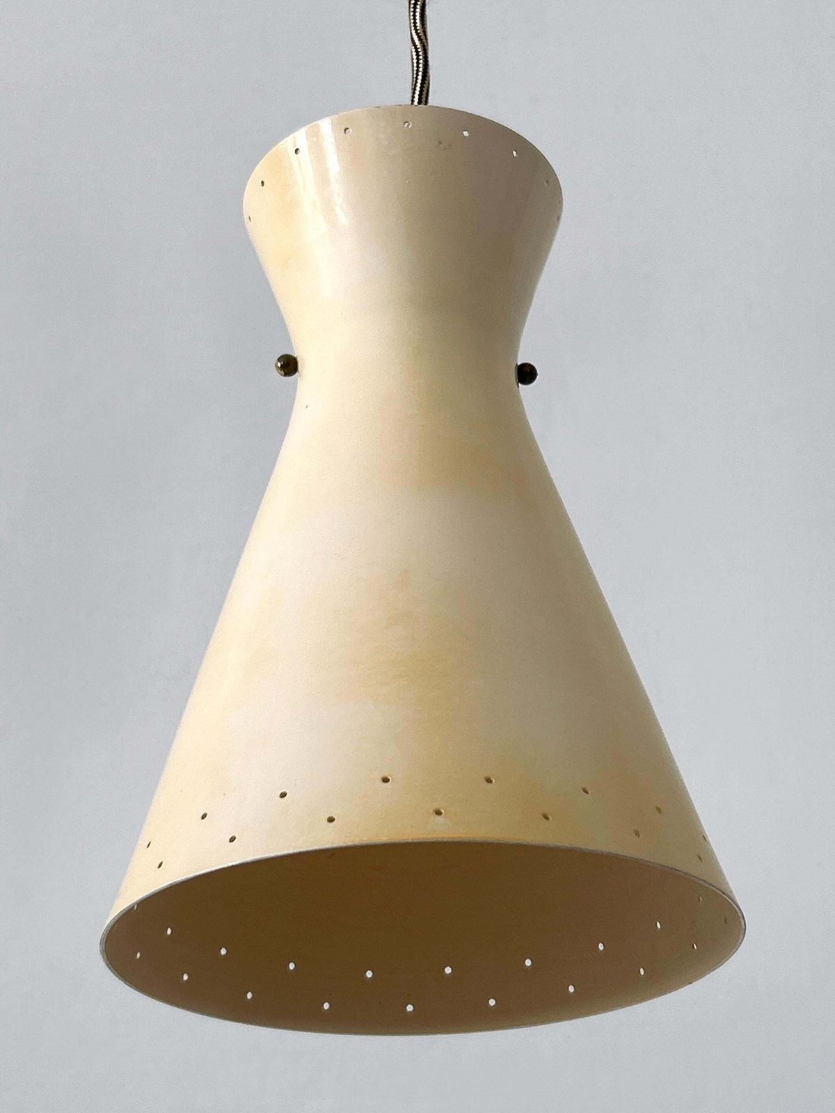 photo vintage Rare Mid Century Pulley Diabolo Pendant Lamps By Vereinigte Werkstätten 1950s