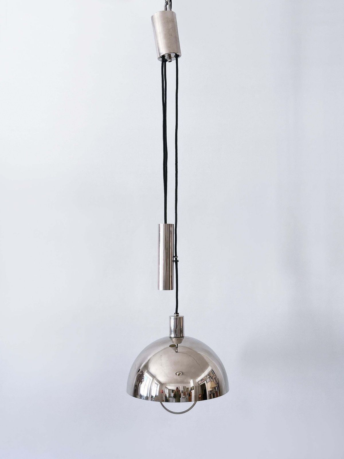 Early Tecnolumen Pulley Pendant Lamp Bauhaus Hmb 25/300 By Marianne Brandt 1980s photo for sale