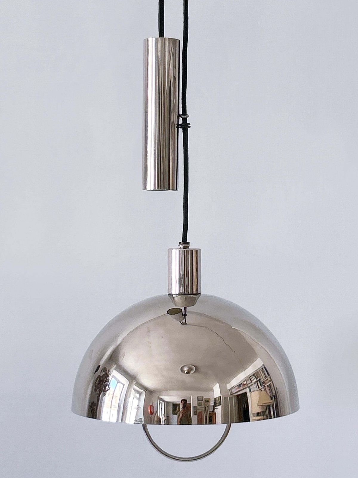 photo for sale Early Tecnolumen Pulley Pendant Lamp Bauhaus Hmb 25/300 By Marianne Brandt 1980s