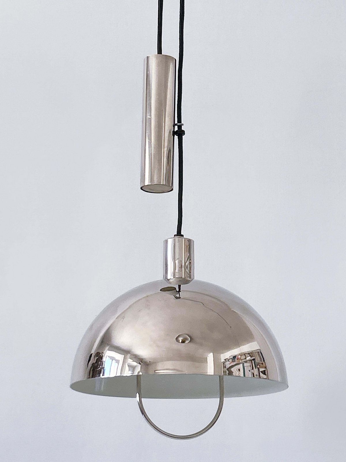 2465.0 Early Tecnolumen Pulley Pendant Lamp Bauhaus Hmb 25/300 By Marianne Brandt 1980s photo