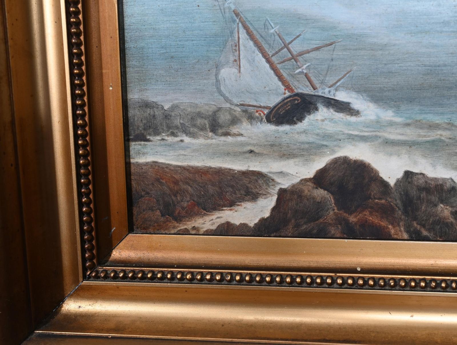 Victorian Oil Painting Sea Scape Signed Chales F.S.A 1880 photo buy