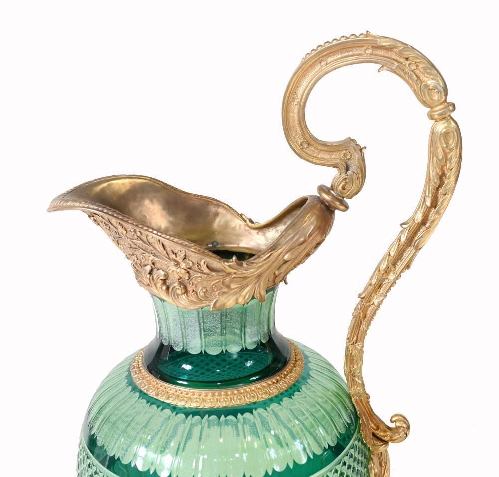 Empire Glass Ewer Jug Vase Ormolu French Urn photo Home Decor