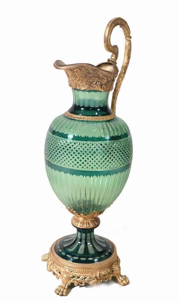 Empire Glass Ewer Jug Vase Ormolu French Urn photo 2400.0
