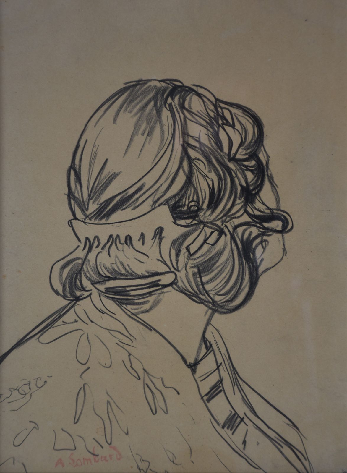 Alfred Lombard, Head Of A Young Woman (Circa 1925) photo furniture