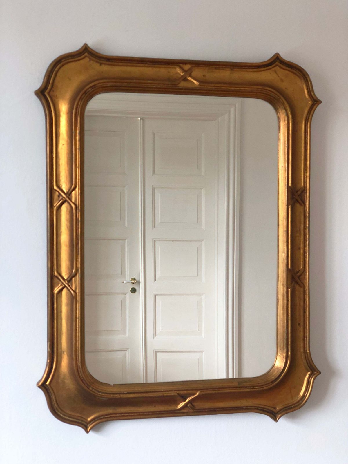 Large Vintage Giltwood Wall Mirror – Napoleon III Style, Belgium, 1970s