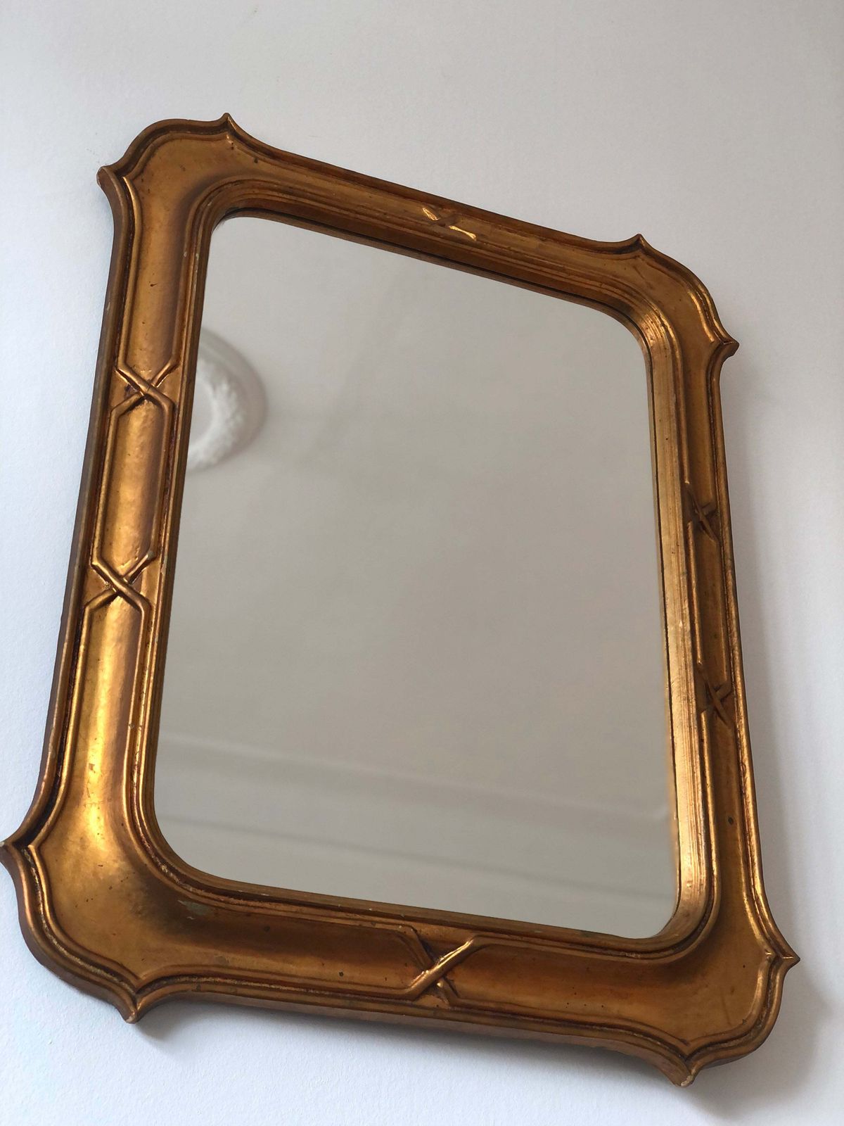 Grote Vintage Vergulde Wandspiegel – Napoleon III Stijl, België, Jaren 1970 photo Woonaccessoires