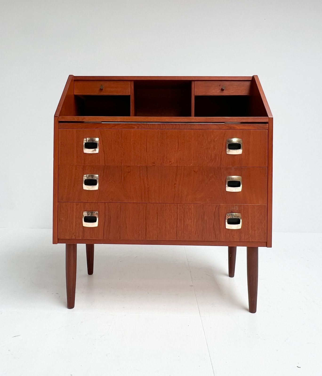 Charming Danish Secretary Or Dressing Table   Charming Danish Secretary Or Dressing Table, 1960's photo vintage