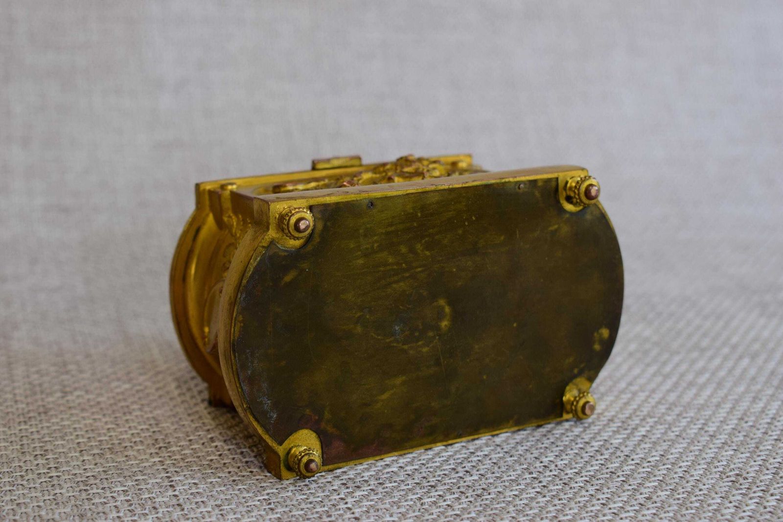 photo for sale Rare Antique French Jewelry Casket The Fables Of Lafontaine, The Fox And The Crow Box, The Lion And The Rat