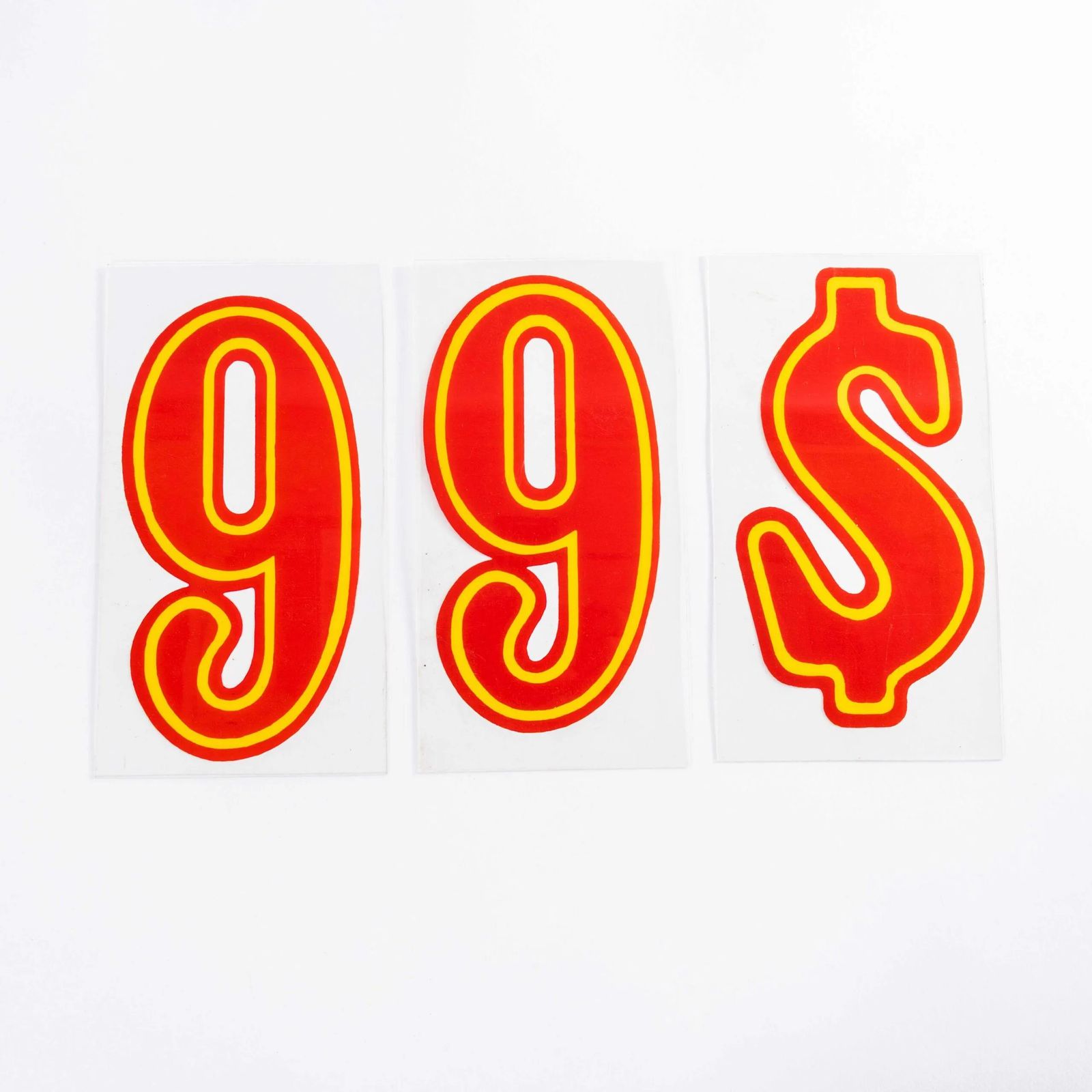 1960’s American Gas Station Numbers – Set 1 9 Plus Special Characters photo for sale