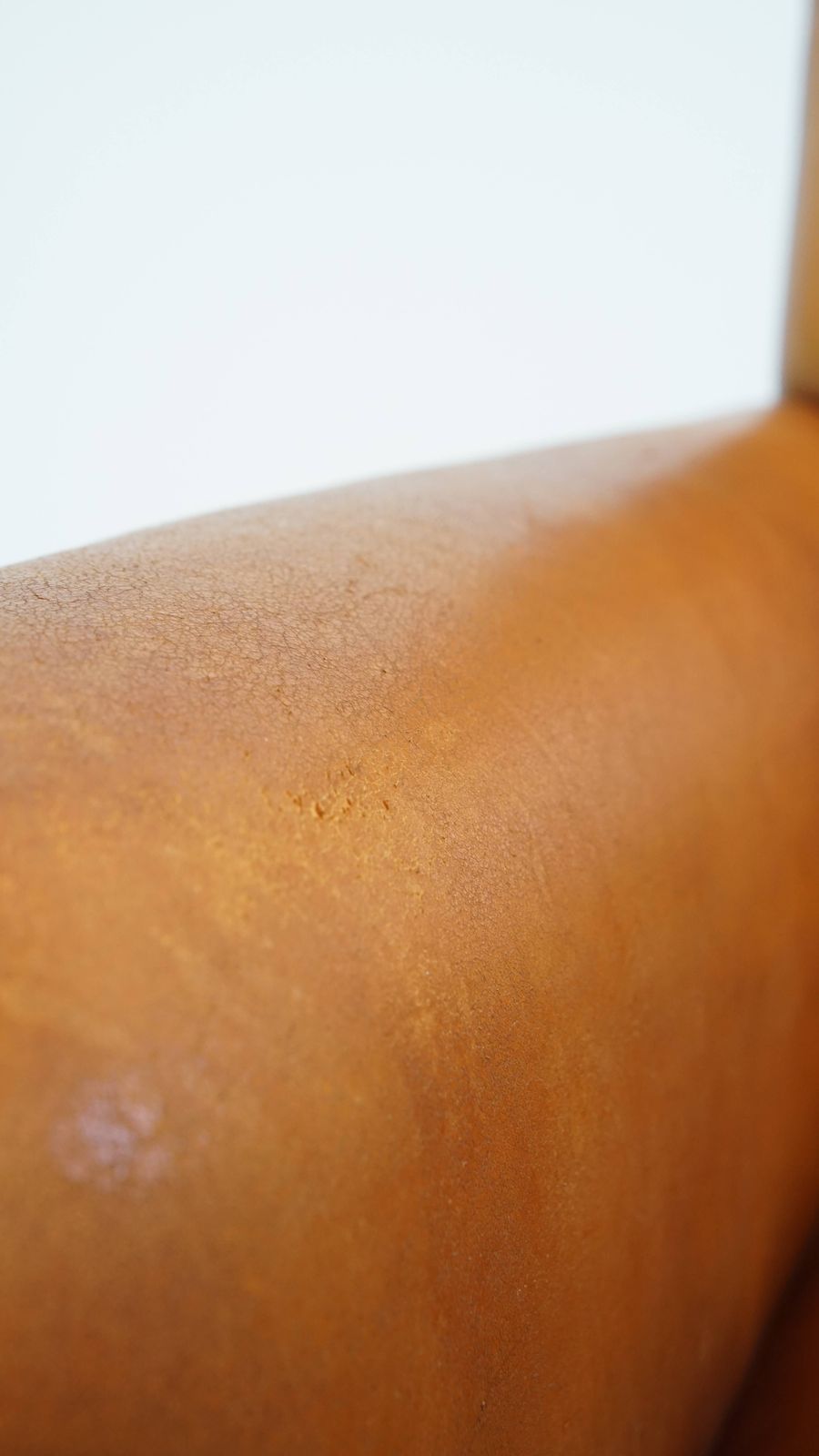 891.0 Fauteuil Met Schapenvachtdesign En Donkerbruin Biesdetail photo