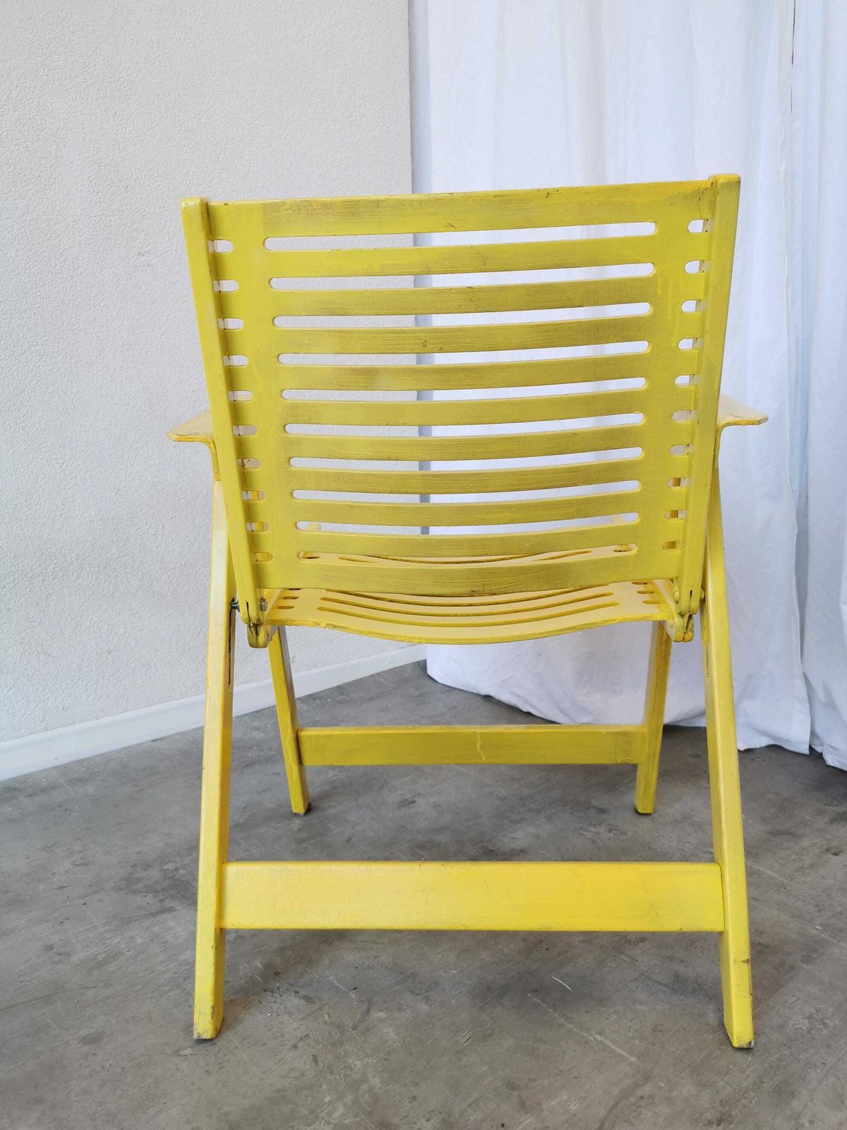 Vintage Yellow Folding Rex Armchair By Niko Kralj For Stol Kamnik / 1970s Yugoslavia / Mid Century Modern Deign Chair photo Furniture